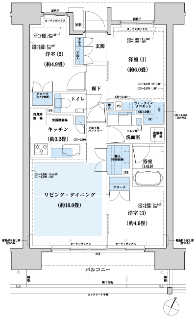 Floor: 3LDK + WIC, the occupied area: 64.93 sq m, Price: 37,842,271 yen, now on sale