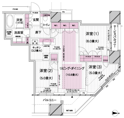 Floor: 3LDK, occupied area: 68.34 sq m, Price: 48,831,000 yen, now on sale