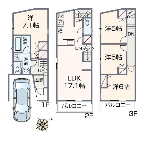 Building plan example (floor plan). Building plan example: Building price 15.9 million yen, Building area 91.94 sq m