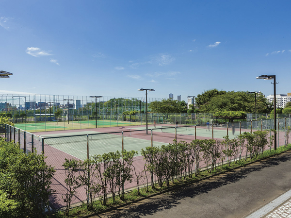 Surrounding environment. baseball Ground, There is a tennis court, etc. "Arakawa Nature Park / About 850m ・ Walk 11 minutes to about 5 minutes by bicycle to (Photo Tennis field) ".