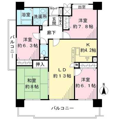 Floor plan. Arakawa-ku, Tokyo Minamisenju 8-chome