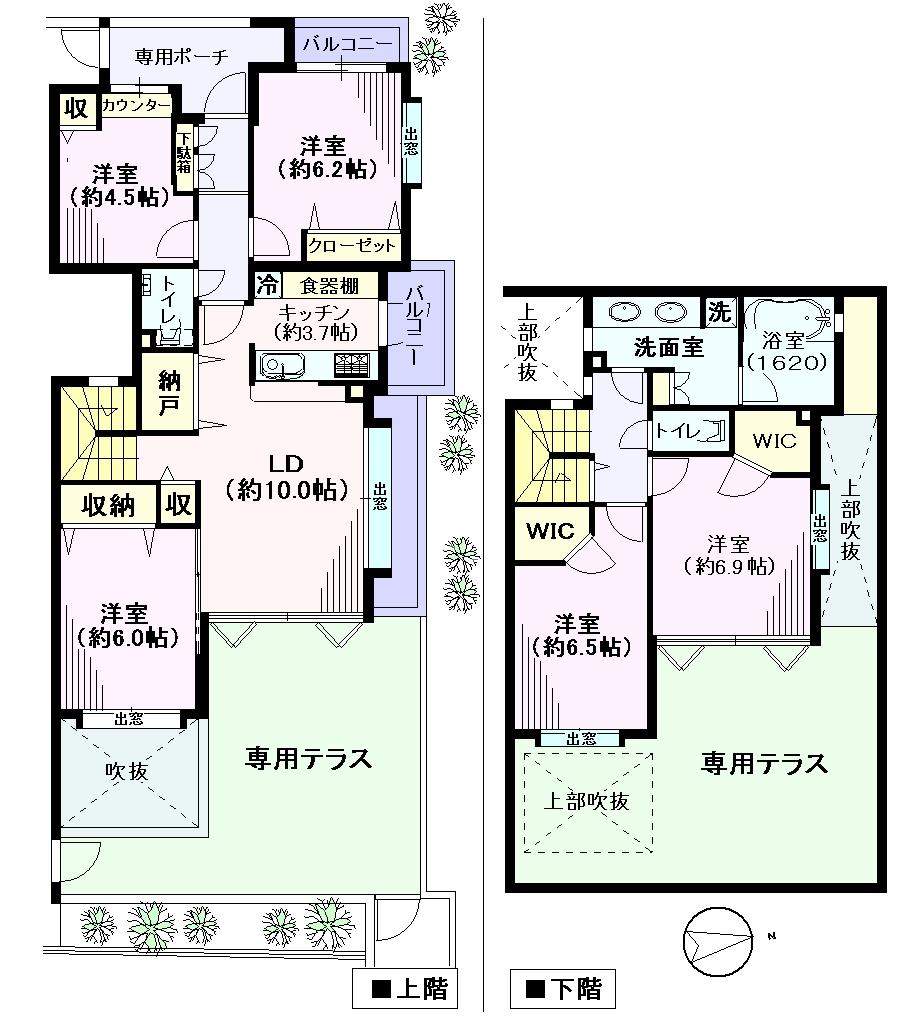 Floor plan. 5LDK + S (storeroom), Price 77 million yen, Footprint 109.09 sq m , Balcony area 4.67 sq m
