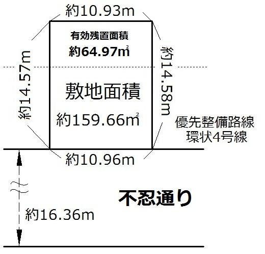 Compartment figure. Land price 120 million yen, Land area 158.86 sq m
