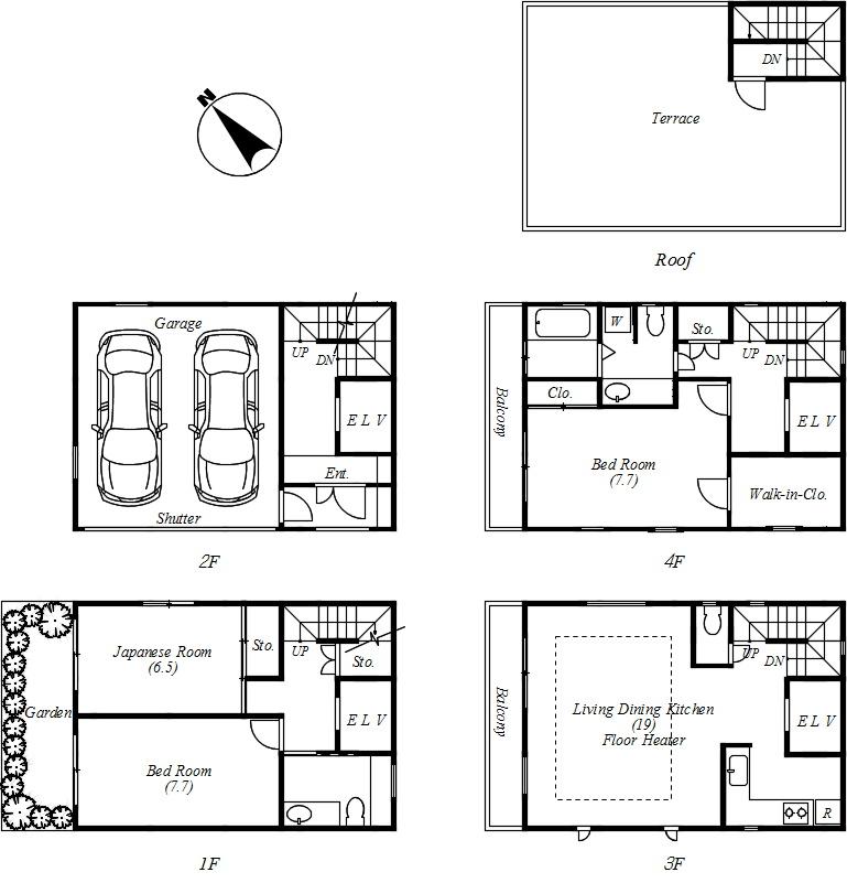 Floor plan. 85 million yen, 3LDK, Land area 70.99 sq m , Building area 164.16 sq m