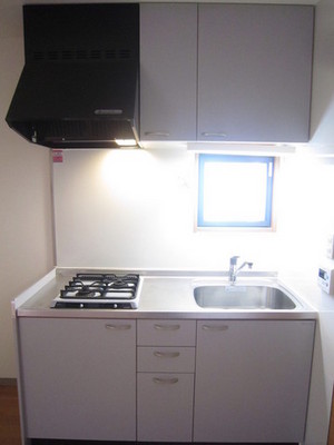 Kitchen. 2 lot gas stoves ・ Yes window