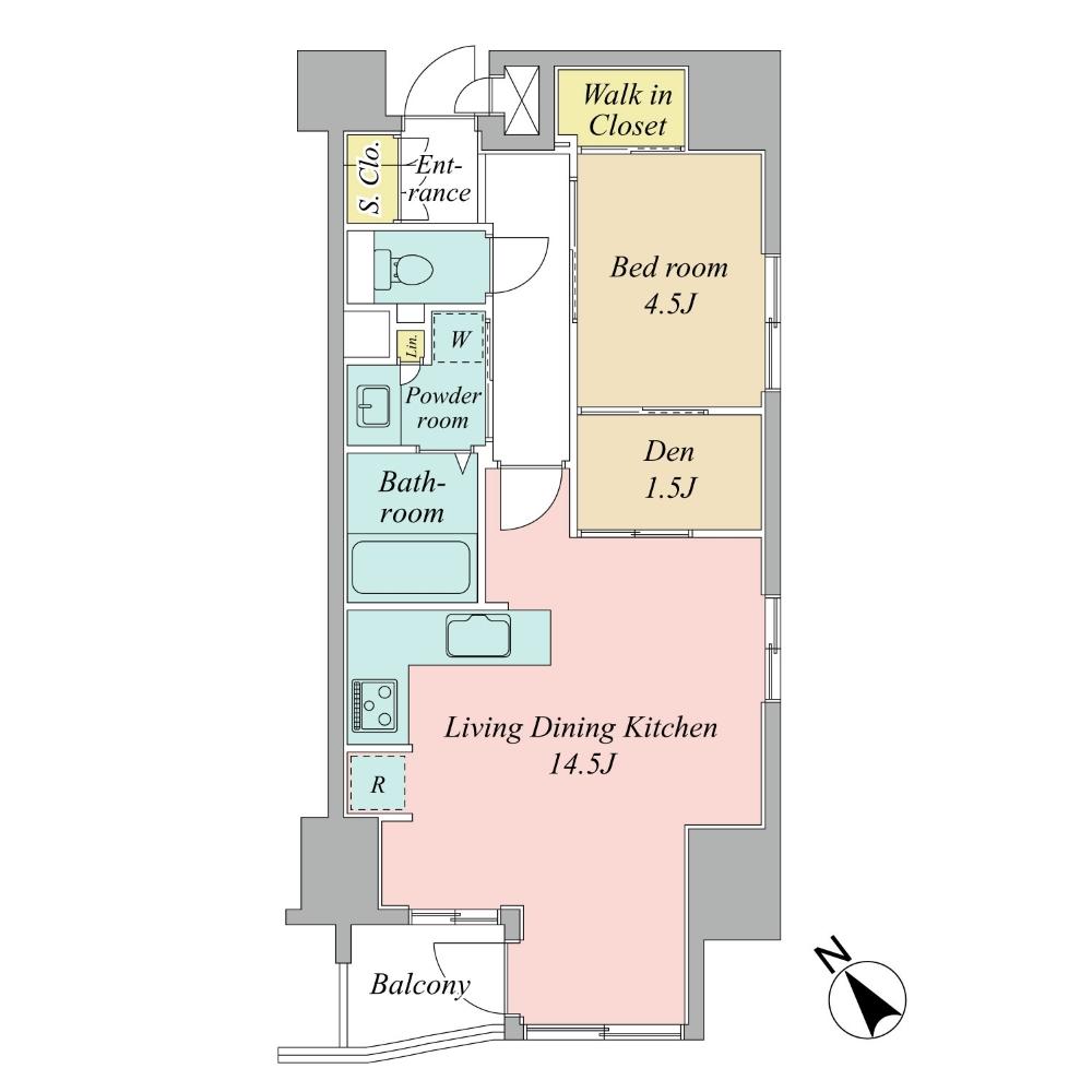 Floor plan. 1LDK + S (storeroom), Price 32 million yen, Occupied area 50.31 sq m , Balcony area 3 sq m