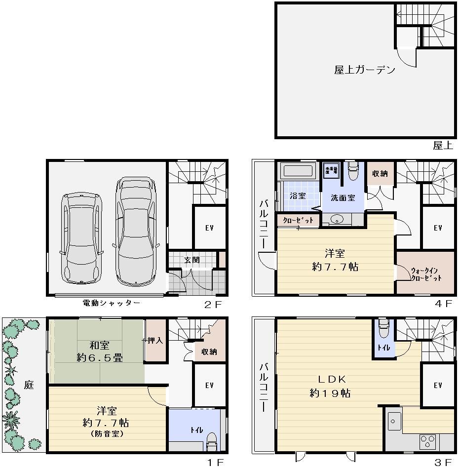 Floor plan. 85 million yen, 3LDK, Land area 70.99 sq m , Building area 164.16 sq m
