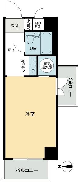 Floor plan. Price 10.8 million yen, Occupied area 19.52 sq m , Balcony area 4.1 sq m