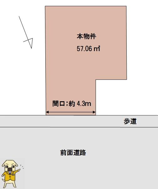 Compartment figure. Land price 46,800,000 yen, Land area 57.06 sq m