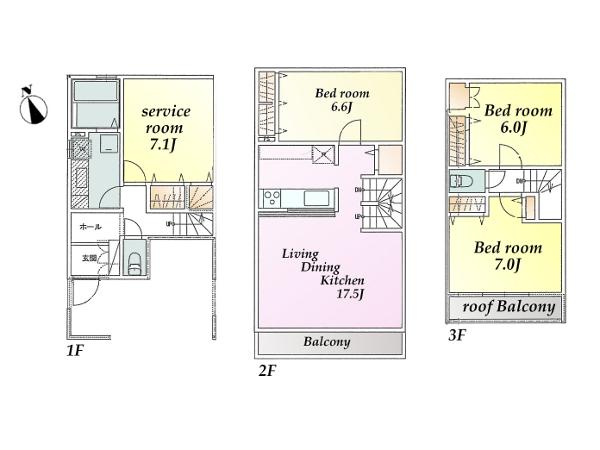 Other building plan example. Building plan example (A No. land) Building price 20,320,000 yen, Building area 103.43 sq m