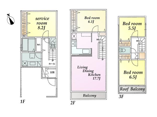 Other building plan example. Building plan example (B No. land) Building price 20,420,000 yen, Building area 103.86 sq m