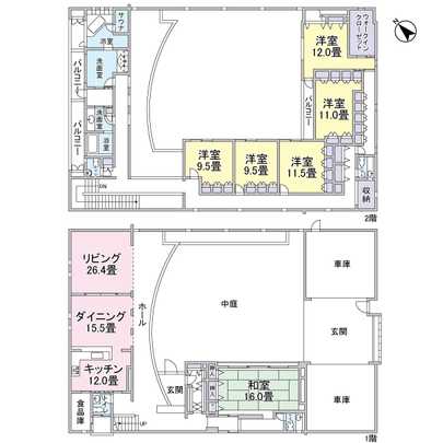 Floor plan.  ◆ 6LDK type ・ Built-in garage 4 cars ◆