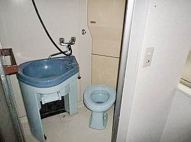 Bath. Toilet with shower