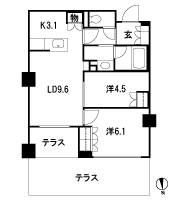 Floor: 2LDK, occupied area: 52.93 sq m, Price: 46,900,000 yen, now on sale