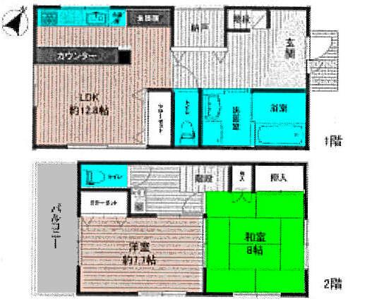 Floor plan. 65,800,000 yen, 2LDK+S, Land area 71.74 sq m , Building area 78.66 sq m