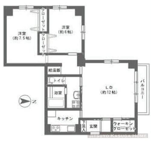 Floor plan. 2LDK + S (storeroom), Price 38,800,000 yen, Occupied area 72.98 sq m , Balcony area 4.15 sq m