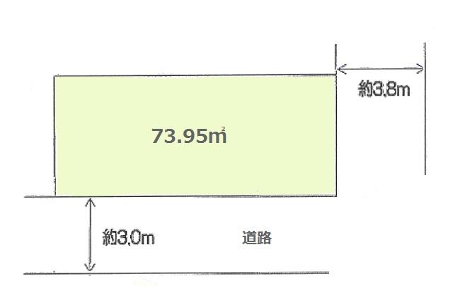 Compartment figure. Land price 69,800,000 yen, Land area 73.95 sq m Honchi District Eze