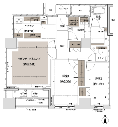 Floor: 2LDK + SIC, the occupied area: 73.91 sq m, Price: 83,900,000 yen, now on sale