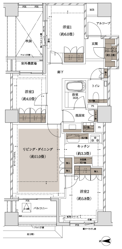 Floor: 3LDK + SIC, the occupied area: 75.72 sq m, Price: 77,200,000 yen, now on sale
