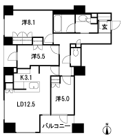 Floor: 3LDK + SIC, the area occupied: 85.2 sq m, Price: 98,800,000 yen, now on sale