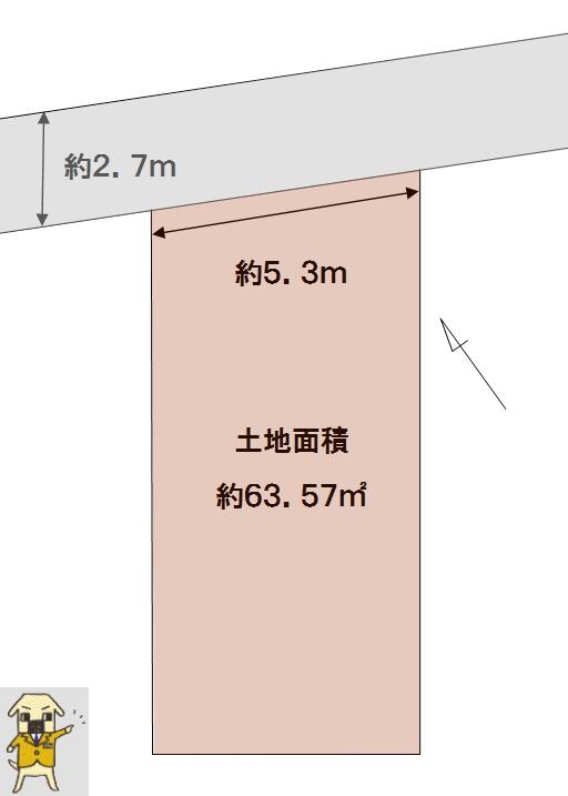 Compartment figure. Land price 36,800,000 yen, Land area 63 sq m