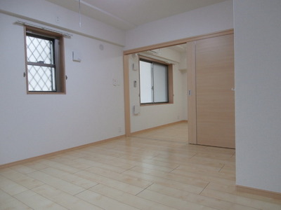 Living and room. Corner room two-sided lighting