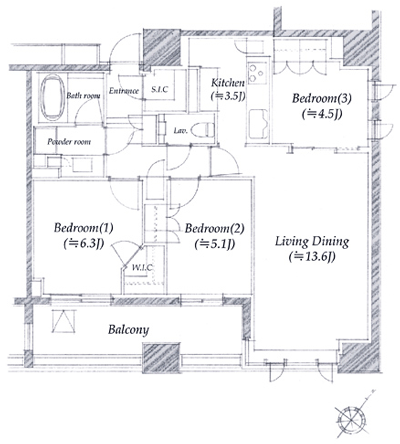 Floor: 3LDK + SIC + WIC, the occupied area: 76.22 sq m, Price: TBD
