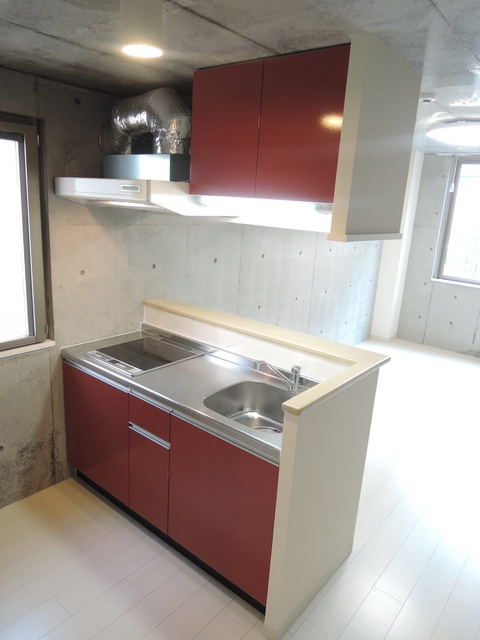 Kitchen. Kitchen of land Residence Koishikawa