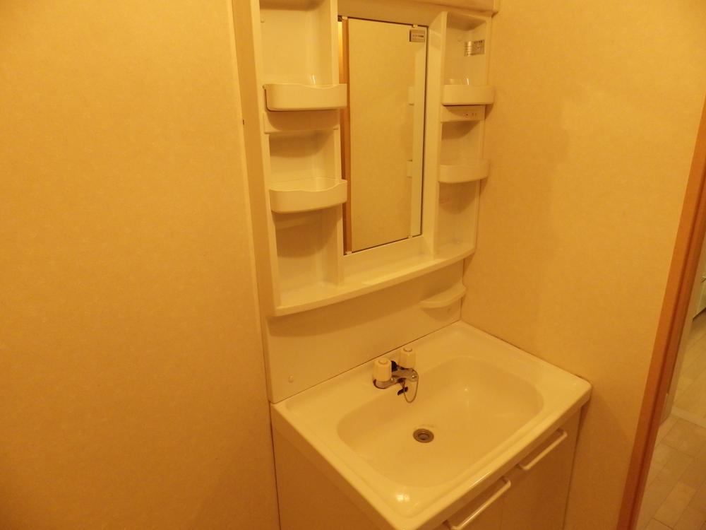 Wash basin, toilet. Bathroom vanity