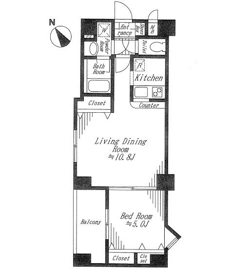 Floor plan. 1LDK, Price 27,980,000 yen, Footprint 41 sq m , Balcony area 5.29 sq m