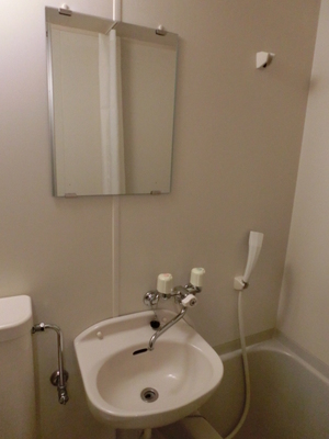 Washroom. Washbasin with mirror