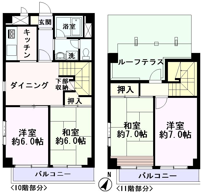 Floor plan. 4DK, Price 37,300,000 yen, Occupied area 76.41 sq m , Balcony area 9.8 sq m