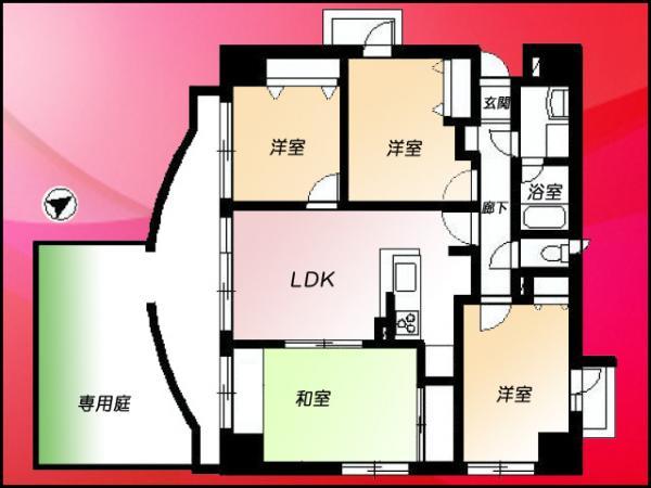 Floor plan. 4LDK, Price 43 million yen, Occupied area 75.07 sq m floor plan. 1 floor 1 dwelling unit