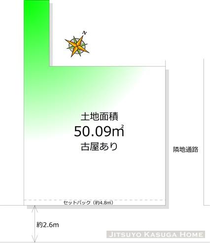 Compartment figure. Land price 44,800,000 yen, Land area 50.09 sq m