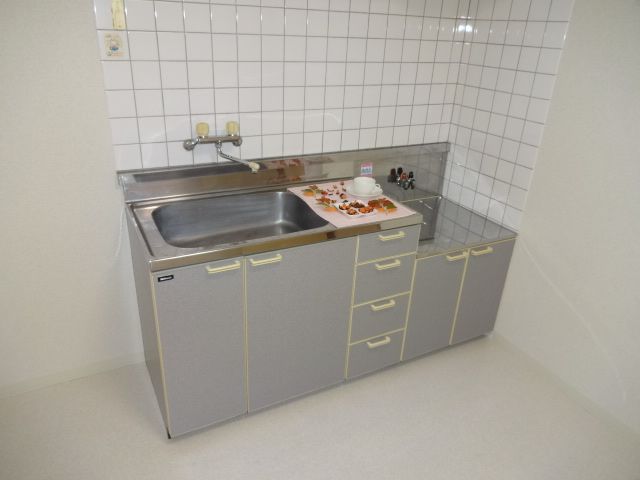 Kitchen. Two-burner gas stove can be installed