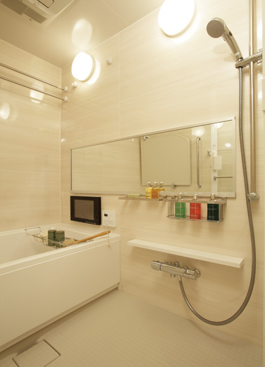 Bathing-wash room.  [Bathroom] Deepen relax in the elegant space full of cleanliness, Also with consideration to the reduction of household chores in the ease of care.