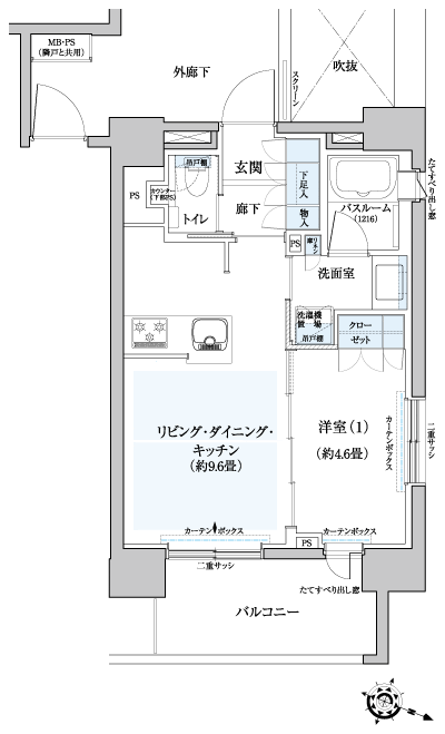 Floor: 1LDK, occupied area: 35.67 sq m