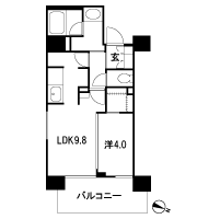 Floor: 1LDK + WIC, the occupied area: 36.86 sq m