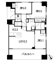 Floor: 3LDK, occupied area: 67.57 sq m