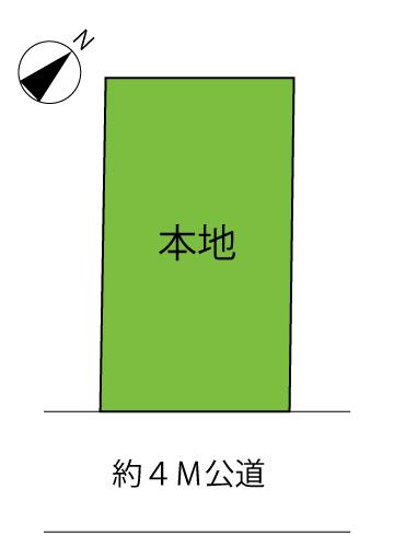 Compartment figure. 64,800,000 yen, 4LDK, Land area 53.24 sq m , Building area 87.65 sq m topographic map
