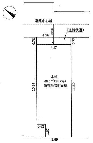 Compartment figure. Land price 41,800,000 yen, Land area 48.6 sq m