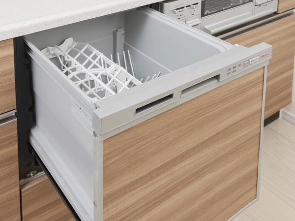 Kitchen.  [Energy saving ・ Eradication dishwasher] Built-in type which does not take the place. Cleanliness specifications that cleaning is also drying also eradication. Water-saving and low noise of about 37dB ・ To achieve the energy saving effect. ( ※ 2LDK type only)