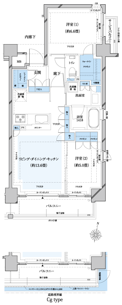 Floor: 2LDK, occupied area: 60.04 sq m, Price: 49,980,000 yen, now on sale