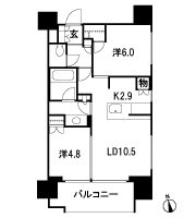 Floor: 2LD ・ K + WIC (walk-in closet), the area occupied: 54.6 sq m, Price: TBD