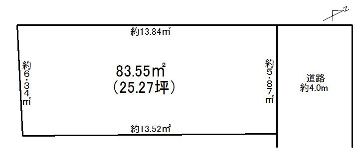 Compartment figure. Land price 29,900,000 yen, Land area 83.55 sq m