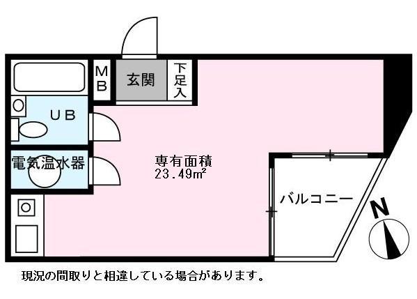 Floor plan. Price 20 million yen, Occupied area 23.49 sq m