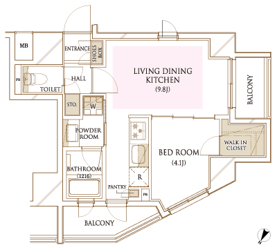 Floor: 1LDK + W, the occupied area: 35.29 sq m, Price: TBD