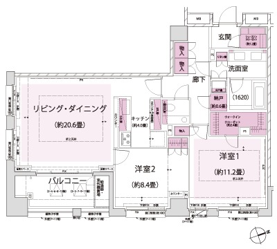 Floor: 2LDK + WIC + SIC + N, the occupied area: 105.45 sq m, Price: TBD