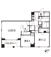 Floor: 2LDK + WIC + SIC + N, the occupied area: 105.45 sq m, Price: TBD