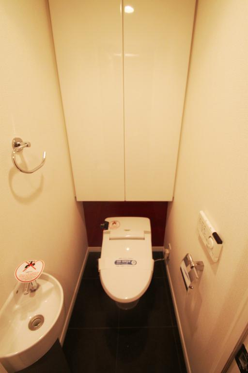 Toilet. Storage preeminent restroom